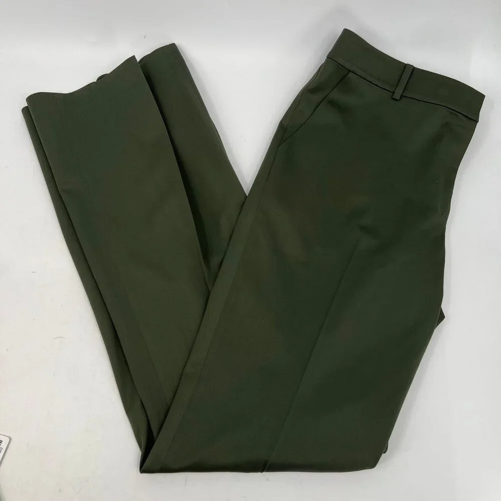 St. John Green Stretch Wool Straight Trousers | Size 14 - Picture 2 of 9